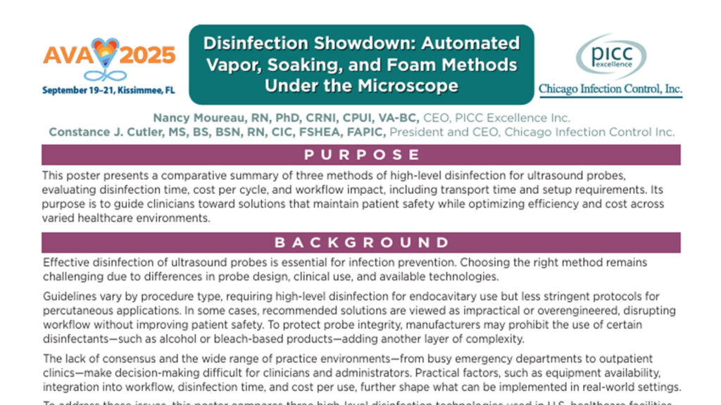 Disinfection Showdown: Automated Vapor, Soaking and Foam Methods Under the Microscope (AVA 2025)
