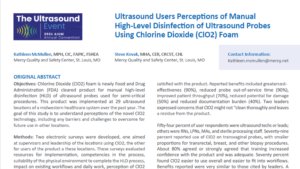 Feature image for Ultrasound Users Perceptions of Manual High-Level Disinfection of Ultrasound Probes Using Chlorine Dioxide (CIO2) Foam (AIUM 2026)